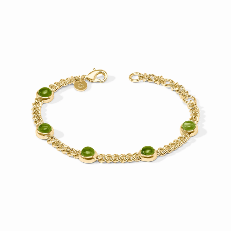 Julie Vos Julie Vos Dolce Delicate Bracelet Palmetto Green