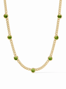Julie Vos Julie Vos Dolce Delicate Station Necklace Palmetto Green