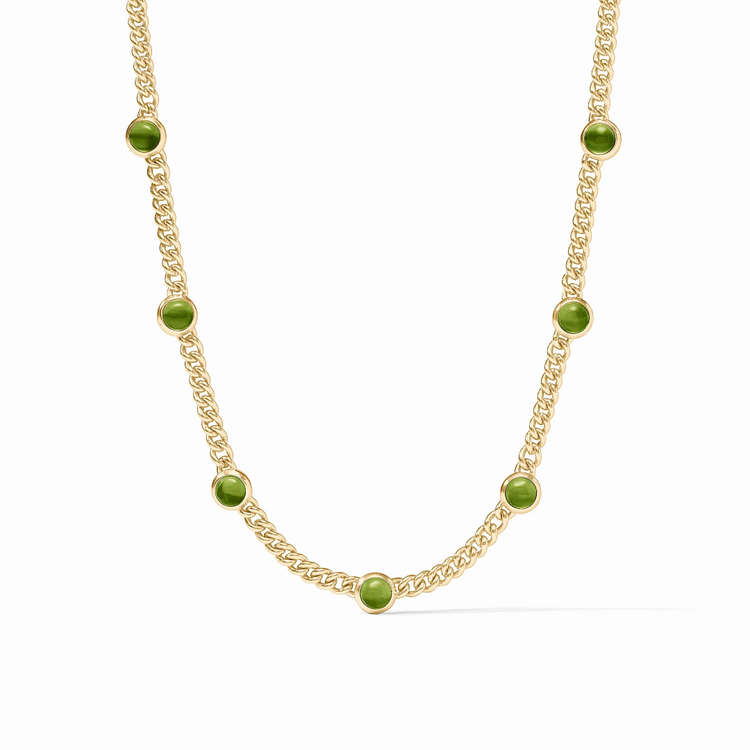 Julie Vos Julie Vos Dolce Delicate Station Necklace Palmetto Green