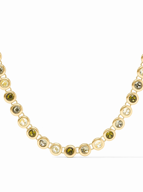 Julie Vos Julie Vos Rainbow Tennis Necklace Jade