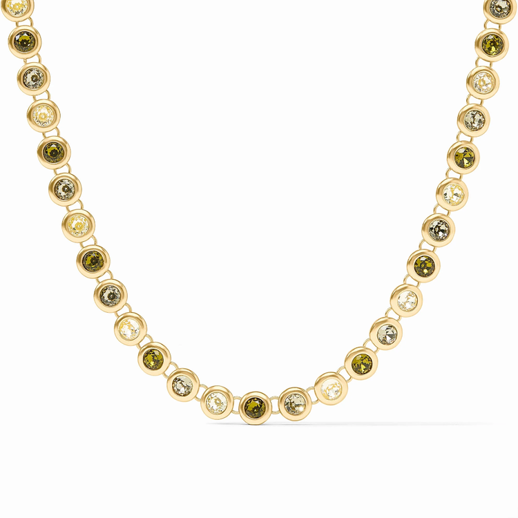 Julie Vos Julie Vos Rainbow Tennis Necklace Jade