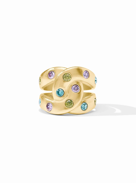 Julie Vos Julie Vos Rainbow Infinity Ring Blue Twilight 8