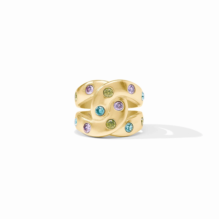 Julie Vos Julie Vos Rainbow Infinity Ring Blue Twilight 8