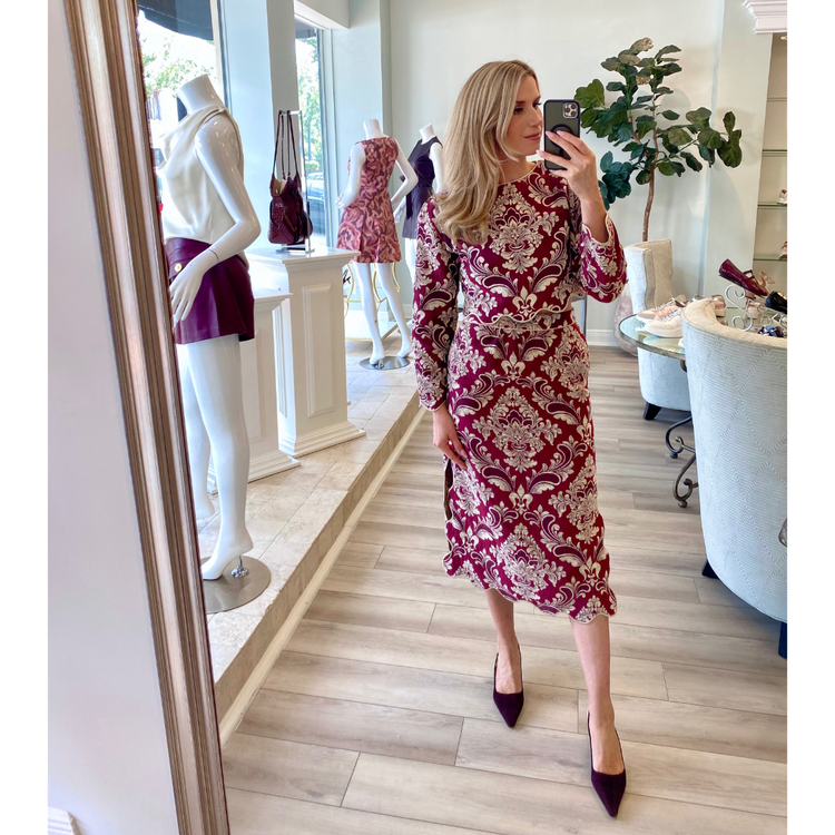 Farm Rio Farm Rio Jacquard Waves LS Top