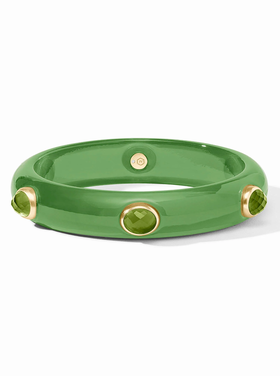 Julie Vos Julie Vos Carnaby Stone Bangle Palmetto Green