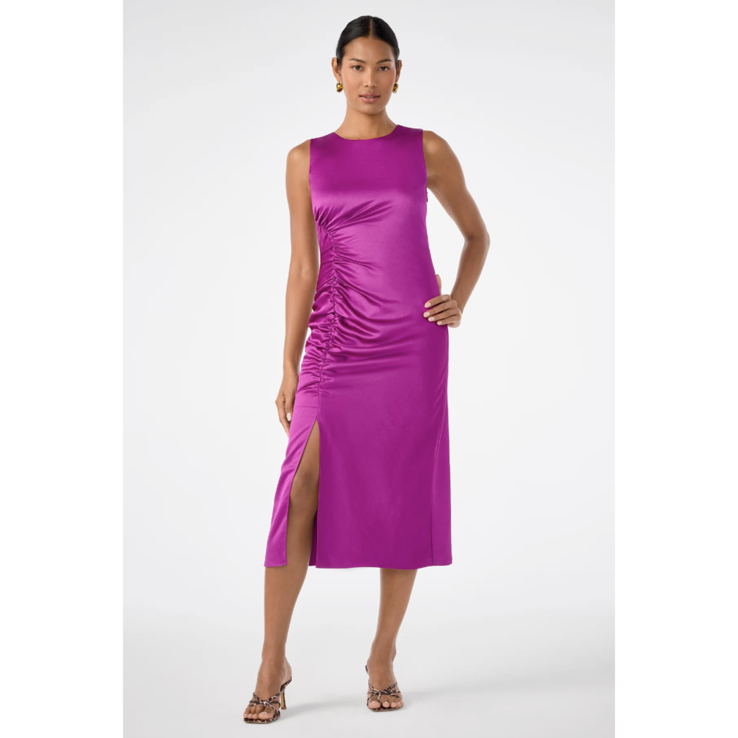 trina turk purple dress Trina Turk Women's Tamadachi Tulle-Sleeve Minidress - Fumiko Fuchsia