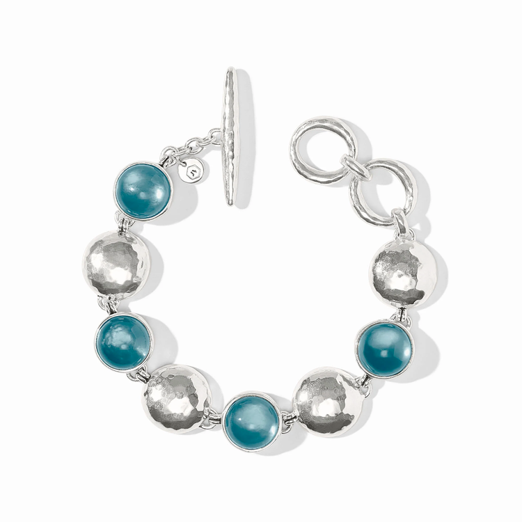 Julie Vos Julie Vos Silver Solara Stone Bracelet Montana Blue