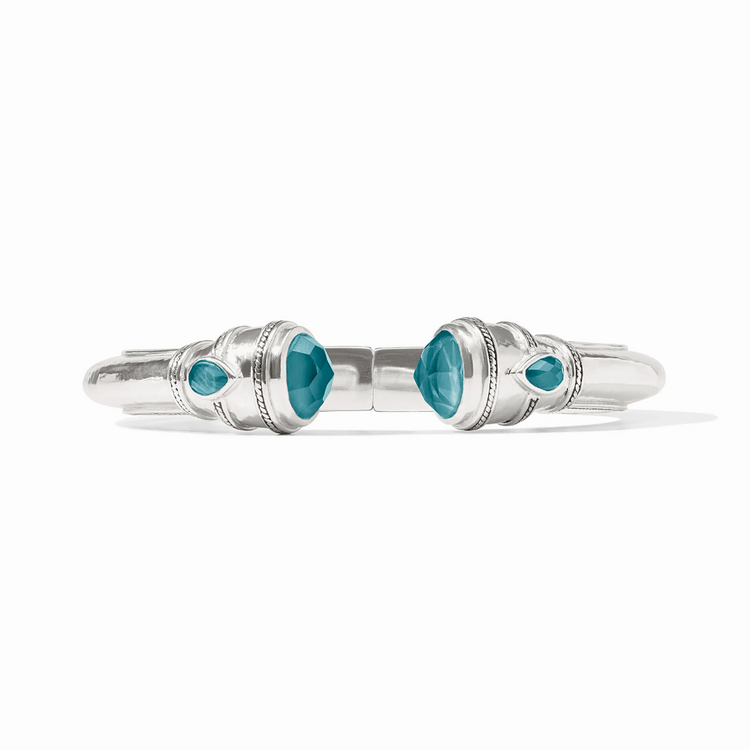 Julie Vos Julie Vos Silver Cannes Demi Cuff Montana Blue