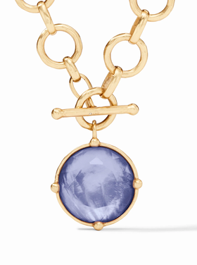 Julie Vos Julie Vos Honeybee Statement Necklace Tanzanite Blue