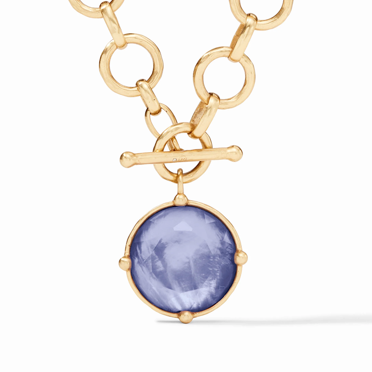 Julie Vos Julie Vos Honeybee Statement Necklace Tanzanite Blue