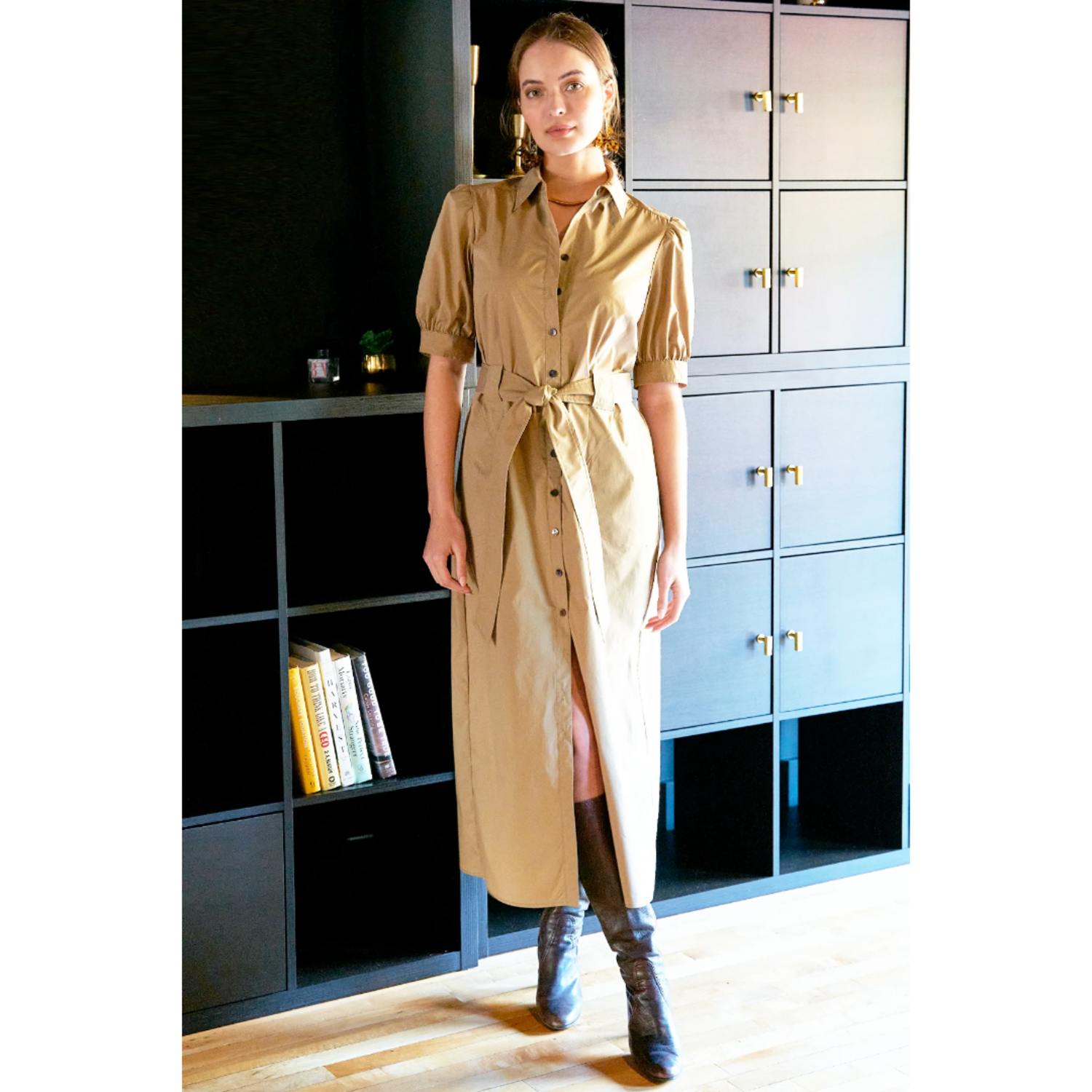 linen maxi dress spaghetti strap Balcony Moment Brown Linen Midi Dress | Trendy Women's Dress