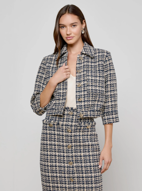 L'AGENCE L'agence Jia Crop 3/4 Slv Jacket