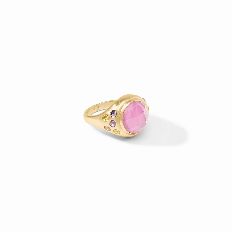 Julie Vos Julie Vos Rainbow Statement Ring Tourmaline Pink size 7