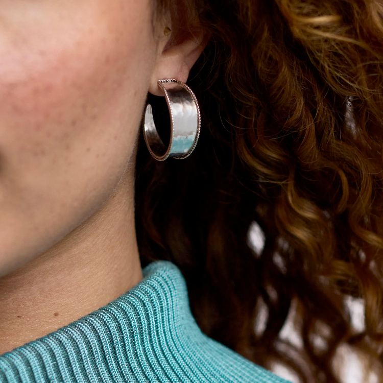 Julie Vos Julie Vos Silver Savoy Hoop S