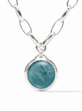 Julie Vos Julie Vos Silver Solara Statement Necklace Montana Blue