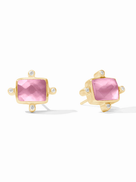 Julie Vos Julie Vos Clara Stud Tourmaline Pink