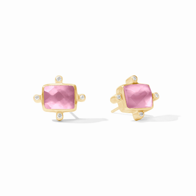 Julie Vos Julie Vos Clara Stud Tourmaline Pink