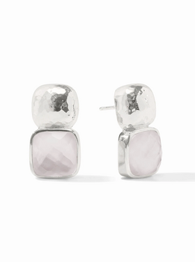 Julie Vos Julie Vos Silver Catalina Earring Clear Crystal