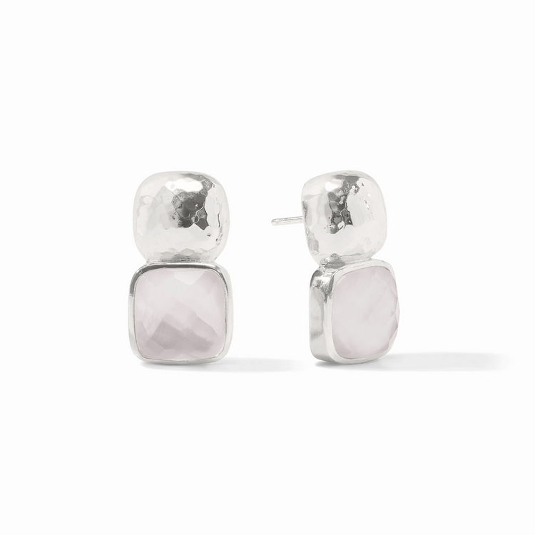 Julie Vos Julie Vos Silver Catalina Earring Clear Crystal
