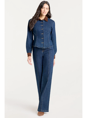 Cinq à Sept Cinq à Sept Suede Combo Autumn Top