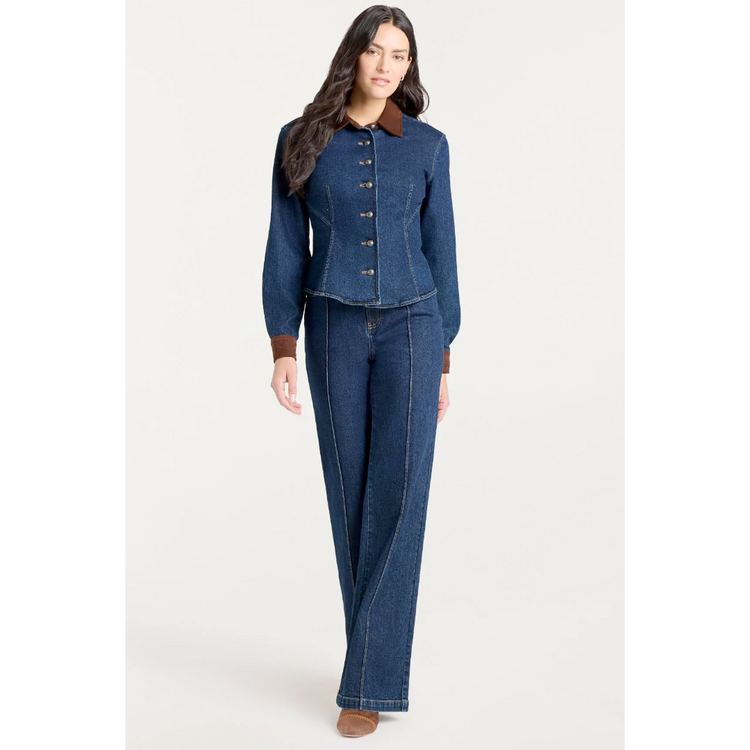 Cinq à Sept Cinq à Sept Suede Combo Autumn Top