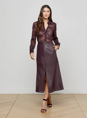 L'AGENCE L'agence Robyn Aline Midi Skirt