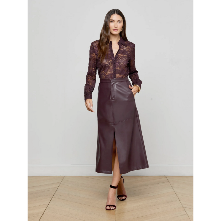 L'AGENCE L'agence Robyn Aline Midi Skirt