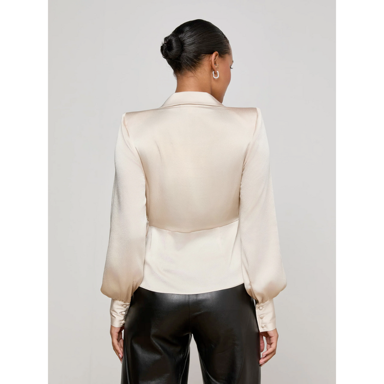 L'AGENCE L'agence Bernice Wrap Blouse