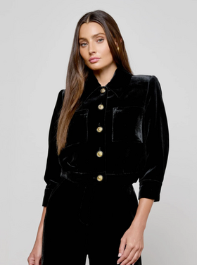 L'AGENCE L'agence Jia Crop 3/4 Slv Jacket