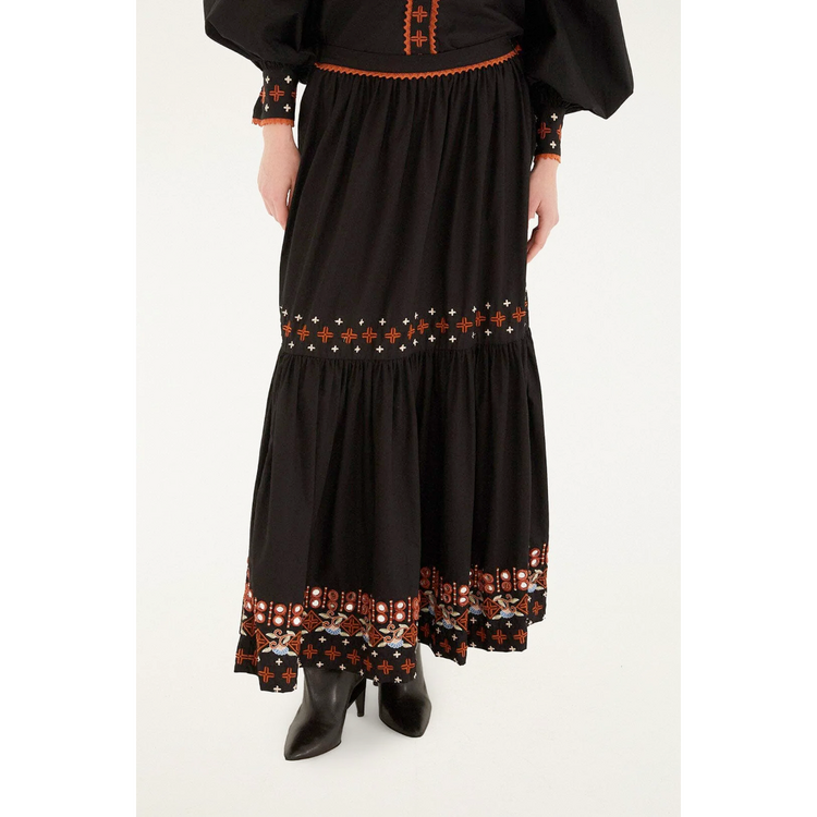 Farm Rio Farm Rio Embroidery Maxi Skirt