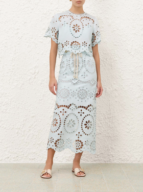 Zimmermann Zimmermann Awaken Embroidered Skirt