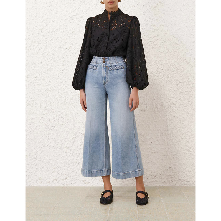 Zimmermann Zimmermann Rhiannon Embroidered Blouse