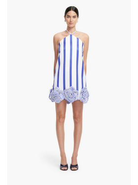 Leo Lin Leo Lin Suzy Striped Halterneck Mini