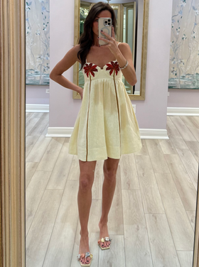 Farm Rio Farm Rio Embroidered Mini Dress