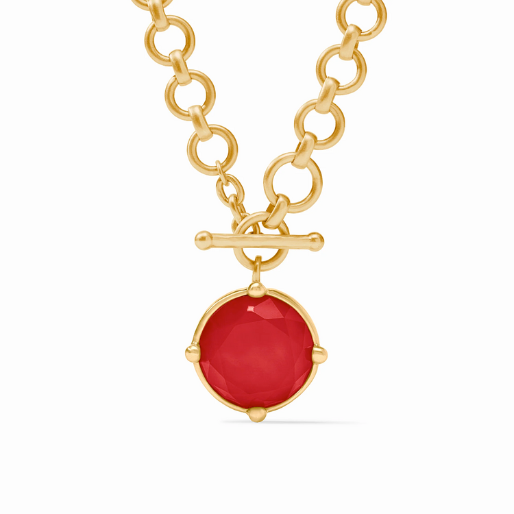 Julie Vos Julie Vos Honeybee Demi Necklace Strawberry