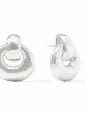 Julie Vos Julie Vos Silver Avalon Doorknocker Earring