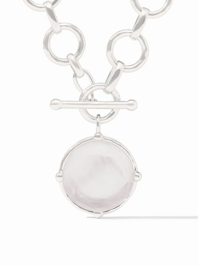 Julie Vos Julie Vos Silver Honeybee Statement Necklace Clear Crystal