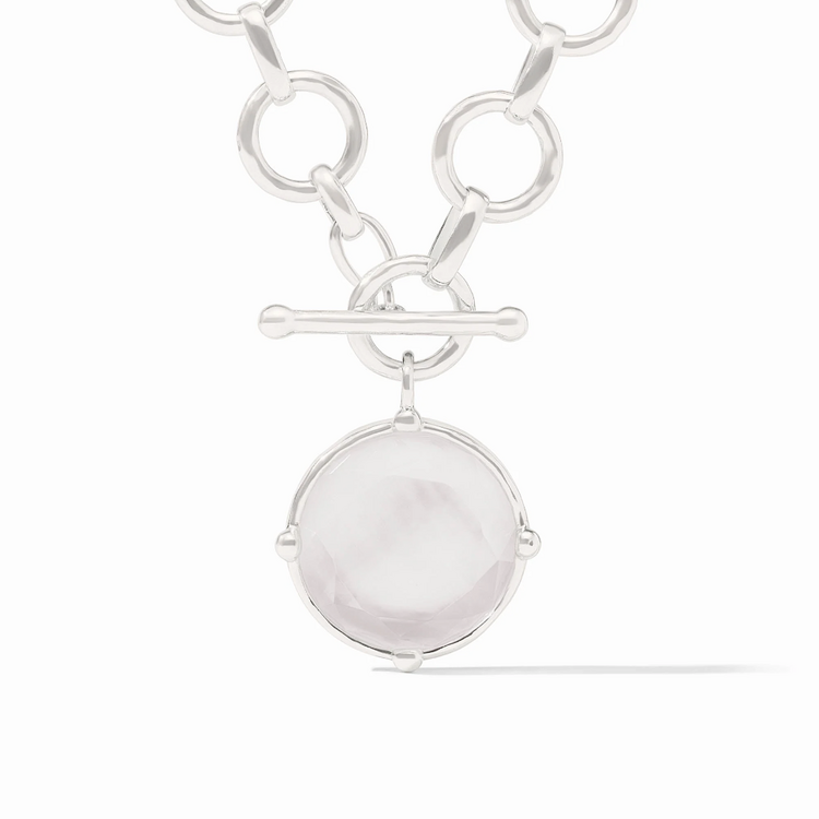 Julie Vos Julie Vos Silver Honeybee Statement Necklace Clear Crystal