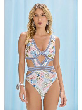 PatBO PatBO Seaweed Embroidered Bodysuit