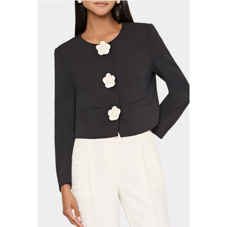 Milly Milly Selena Applique Cropped Jacket