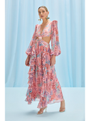 patbo palmeira netted beach dress Patbo Selene PRINTED Mesh Beach Dress main image 0