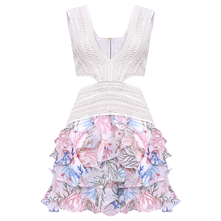 PatBO PatBO Seaweed Trim Mini Dress