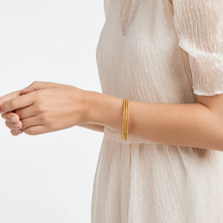 Julie Vos Julie Vos Gold Colette Bead Bangle