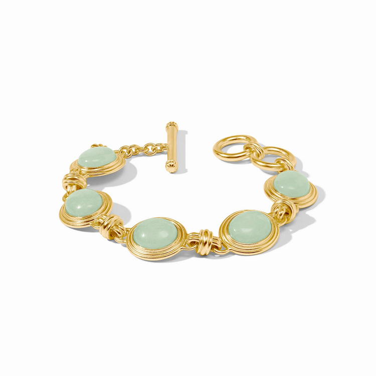 Julie Vos Julie Vos Portofino Beaded Bracelet Aqua Jade