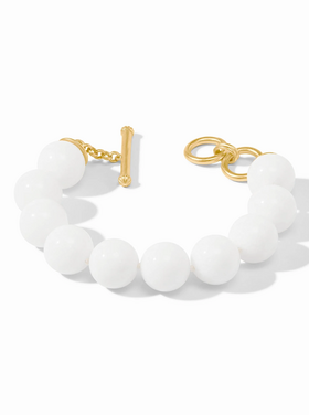 Julie Vos Julie Vos Portofino Beaded Bracelet White Jade