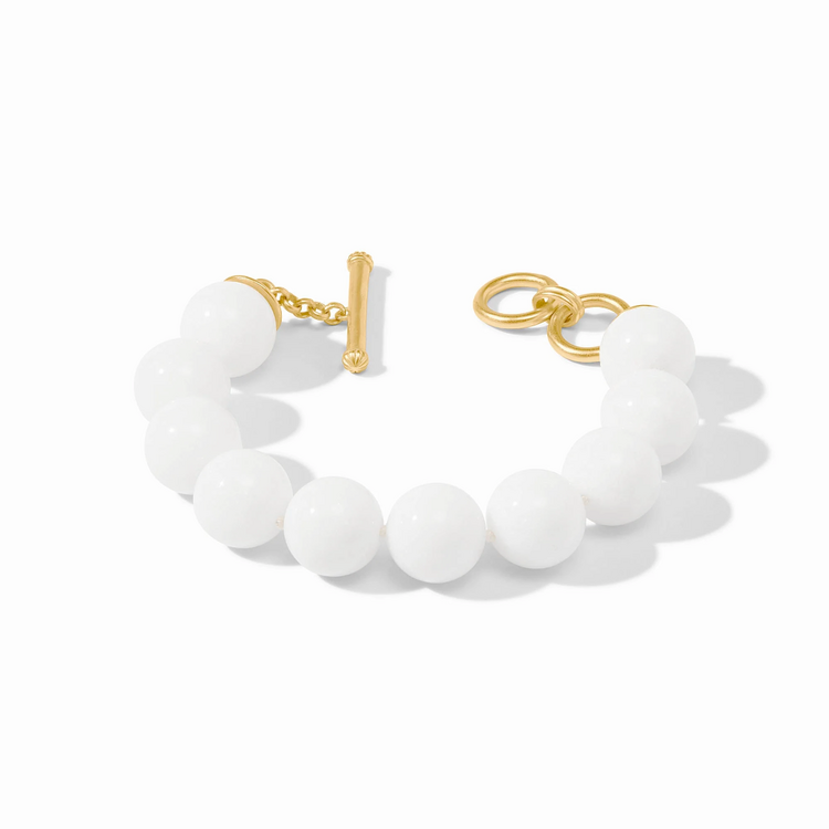 Julie Vos Julie Vos Portofino Beaded Bracelet White Jade