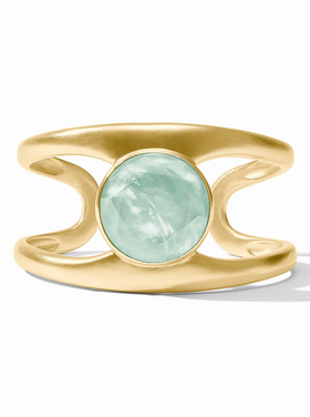 Julie Vos Julie Vos Laguna Stone Cuff Aquamarine Blue