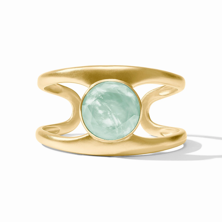 Julie Vos Julie Vos Laguna Stone Cuff Aquamarine Blue