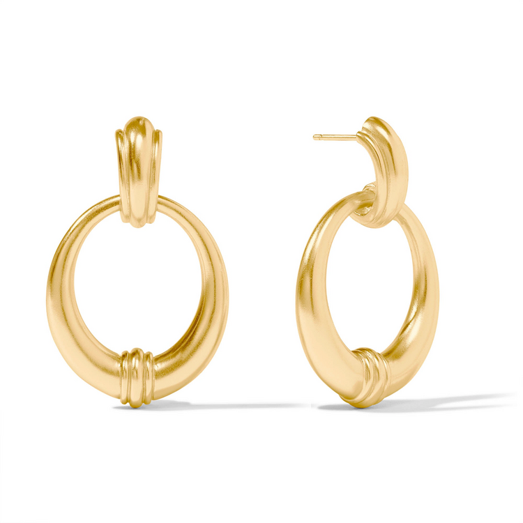 Julie Vos Julie Vos Portofino Doorknocker Earring Gold