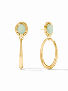 Julie Vos Julie Vos Portofino Statement Earring Aqua Jade